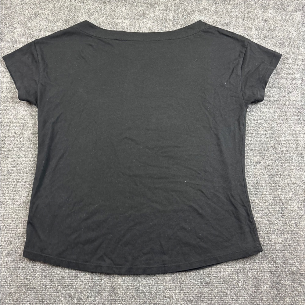 BODEN Women’s Black Boat neck T-Shirt Short Sleeved size: 12 - Picture 2 of 6